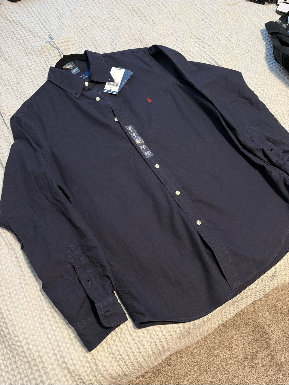 Polo Ralph Lauren Navy Oxford Button-Down Shirt